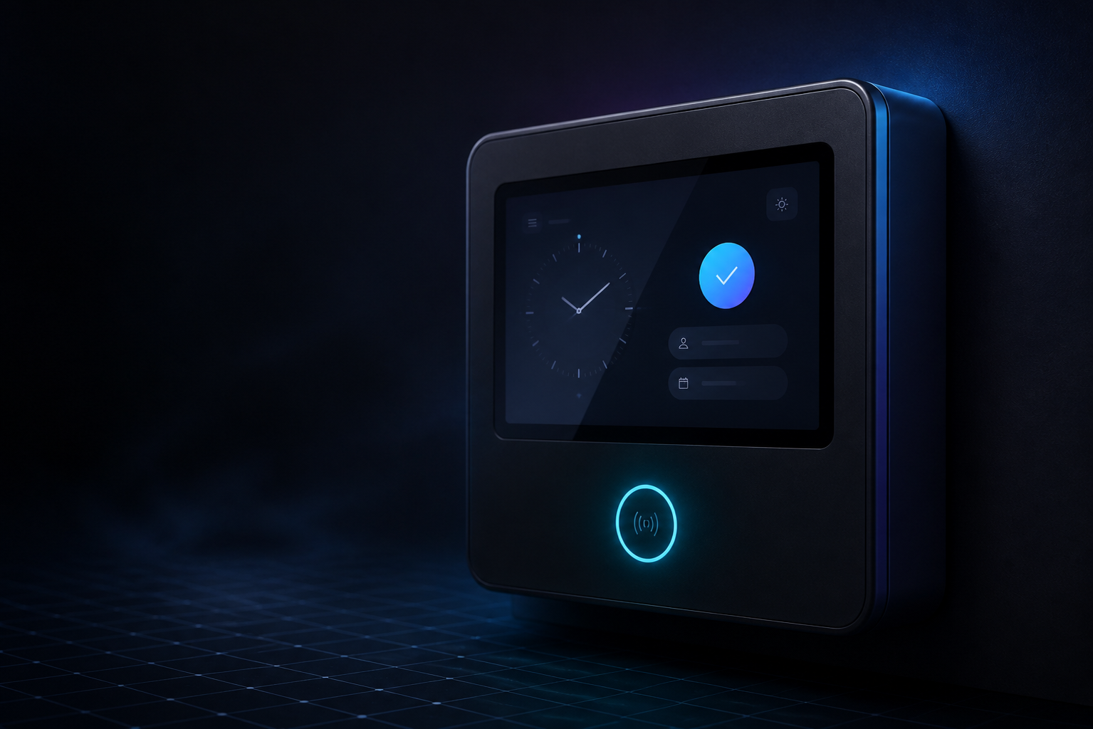Konzept eines schwarzen SH EasyTime NFC-Terminals